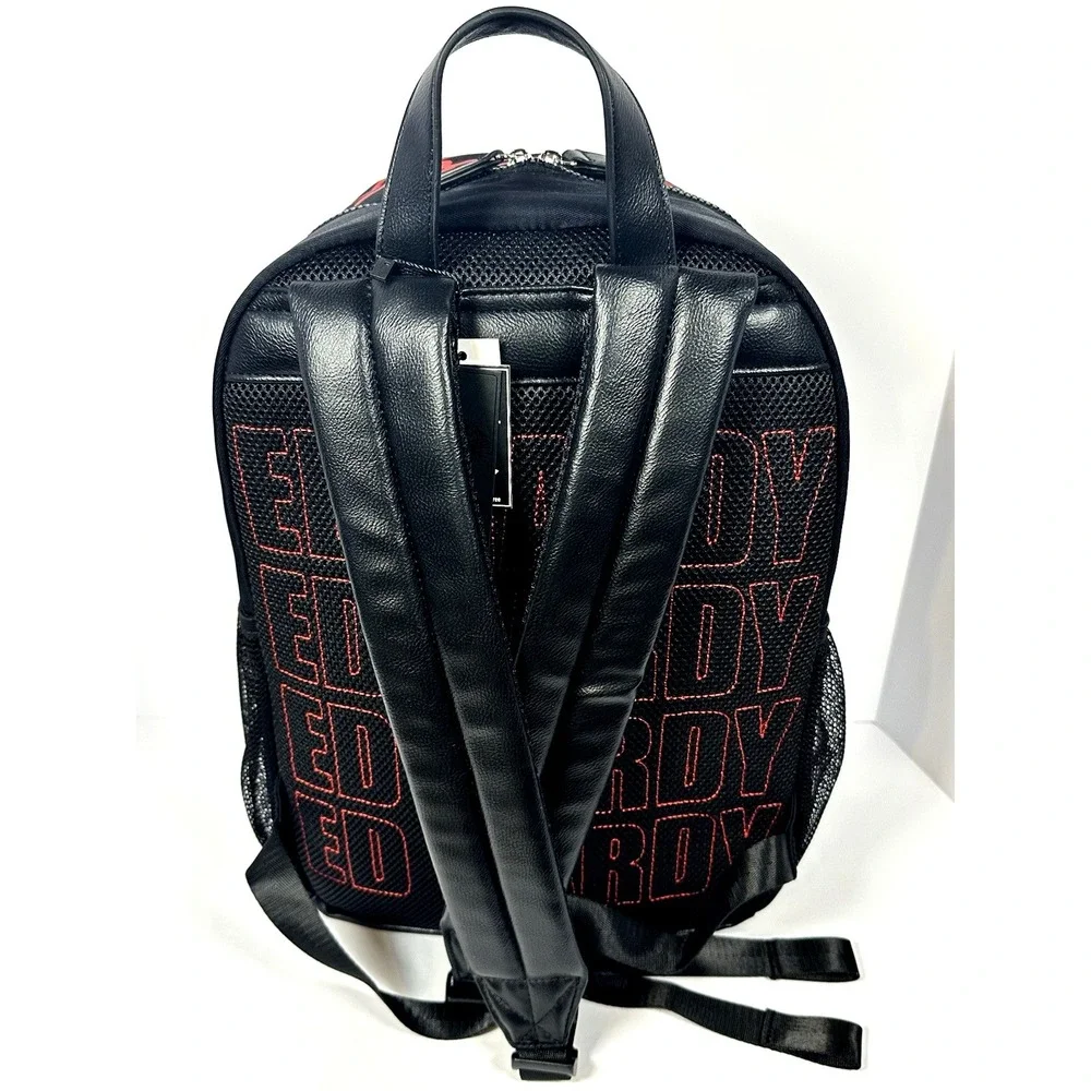 Ed Hardy Backpack Black Check Patches Backpack New
